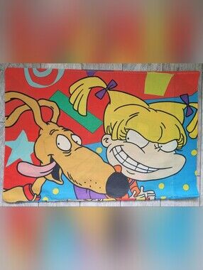 Vintage Rugrats Nickelodeon Pillowcase 90's Angelica, Chuckie, Tommy, Spike